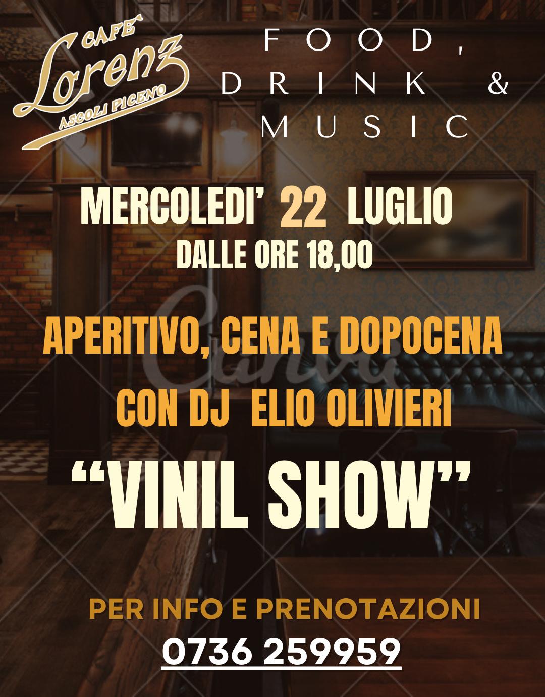 Lorenz Cafe serata Food, Drink & Music